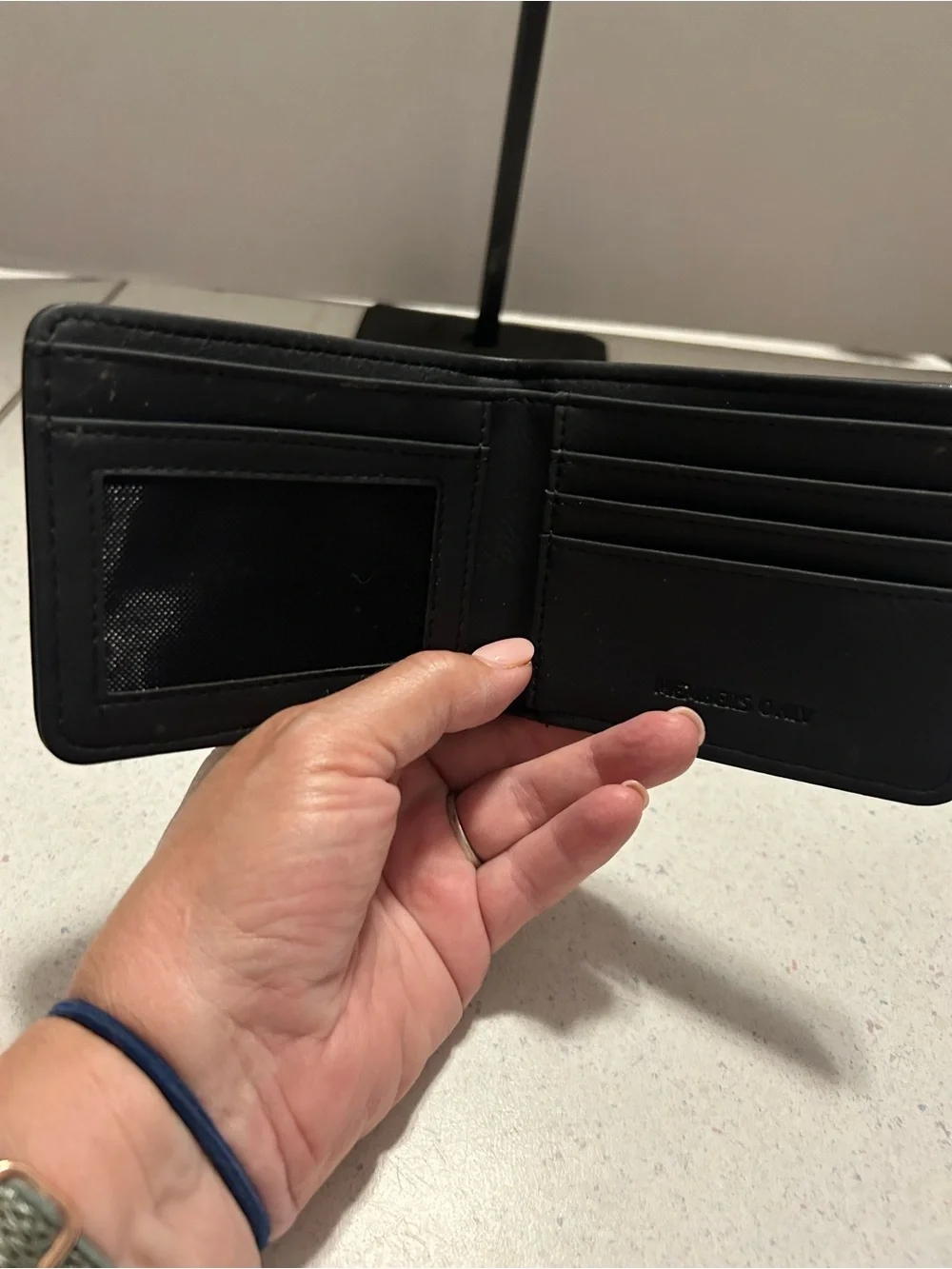 Members Only Brown and Black Bi-Fold Card Wallet